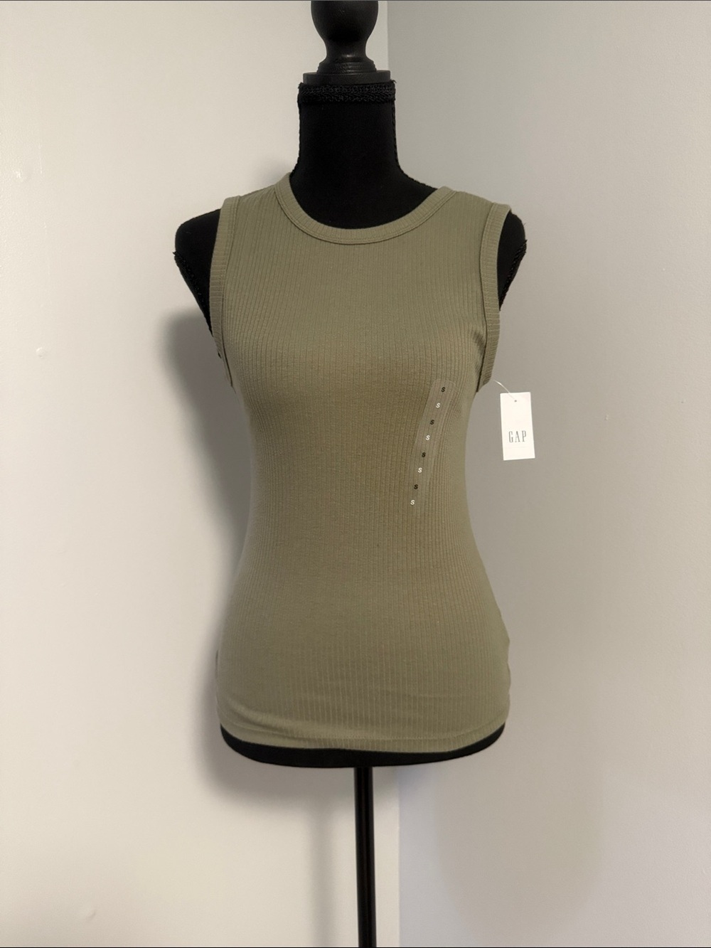 GAP Olive Ribbed Sleeveless Tank